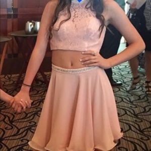 Banquet2-piece light pink  dress